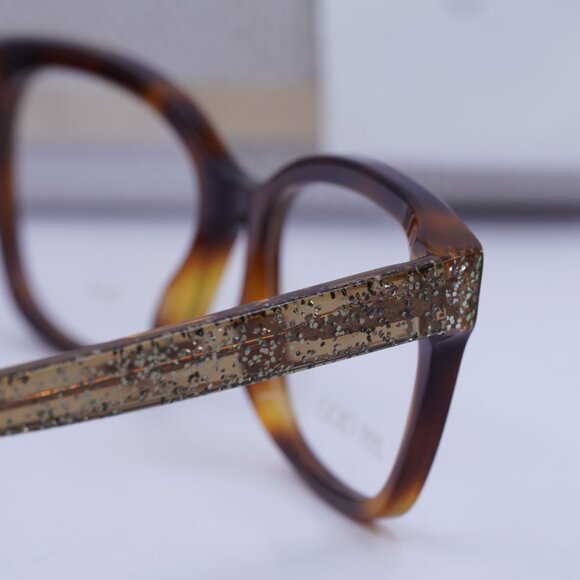 Jimmy Choo JC150 0Q9W 00 Square Eyeglasses - Havana 50mm - Picture 5 of 8